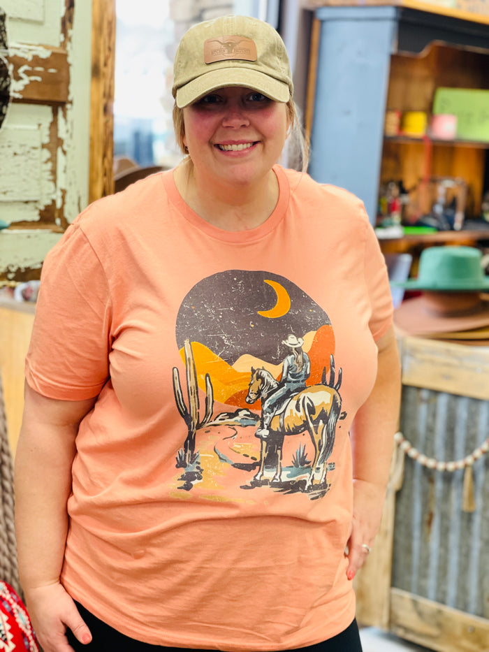 Sunset Cowgirl Tee