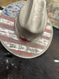 We The People Custom Burned/Painted Hat