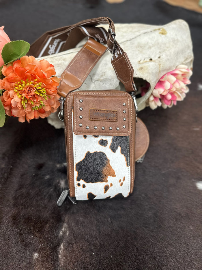 Wrangler Cow Print Phone Wallet