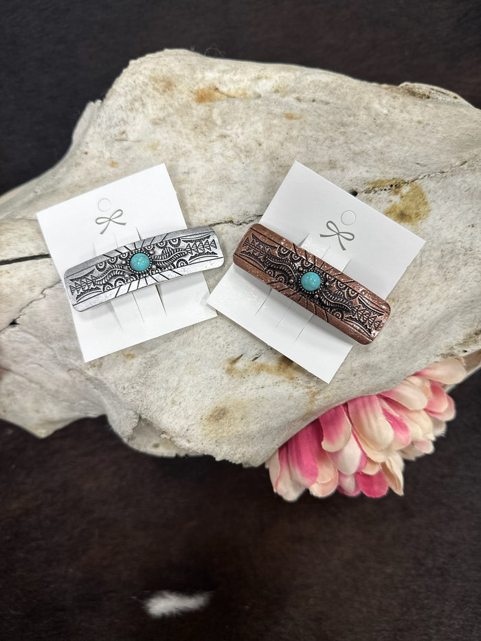 The "Sonoran Sun" Turquoise Hair Clip
