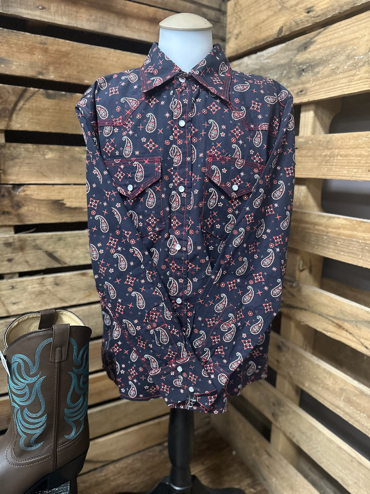 Lil’ Dude Bandana Snap Shirt