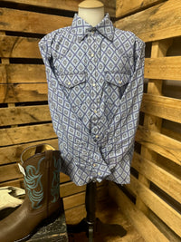 Lil’ Dude Blue Diamond Snap Shirt