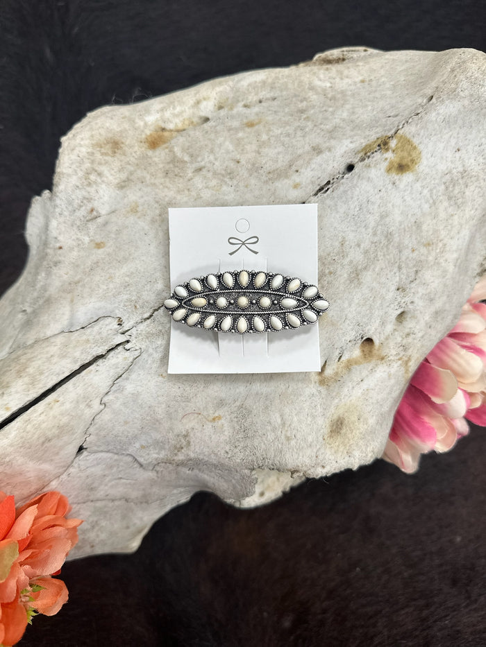 The "Winterstone" Oval Hair Clip