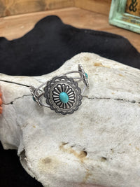 Western Concho Stone Cuff Bracelet