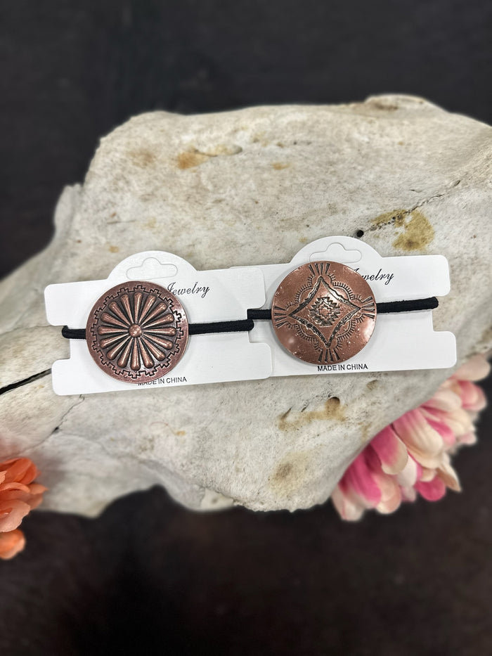 The "Penny Lane" Copper Button Hair Tie