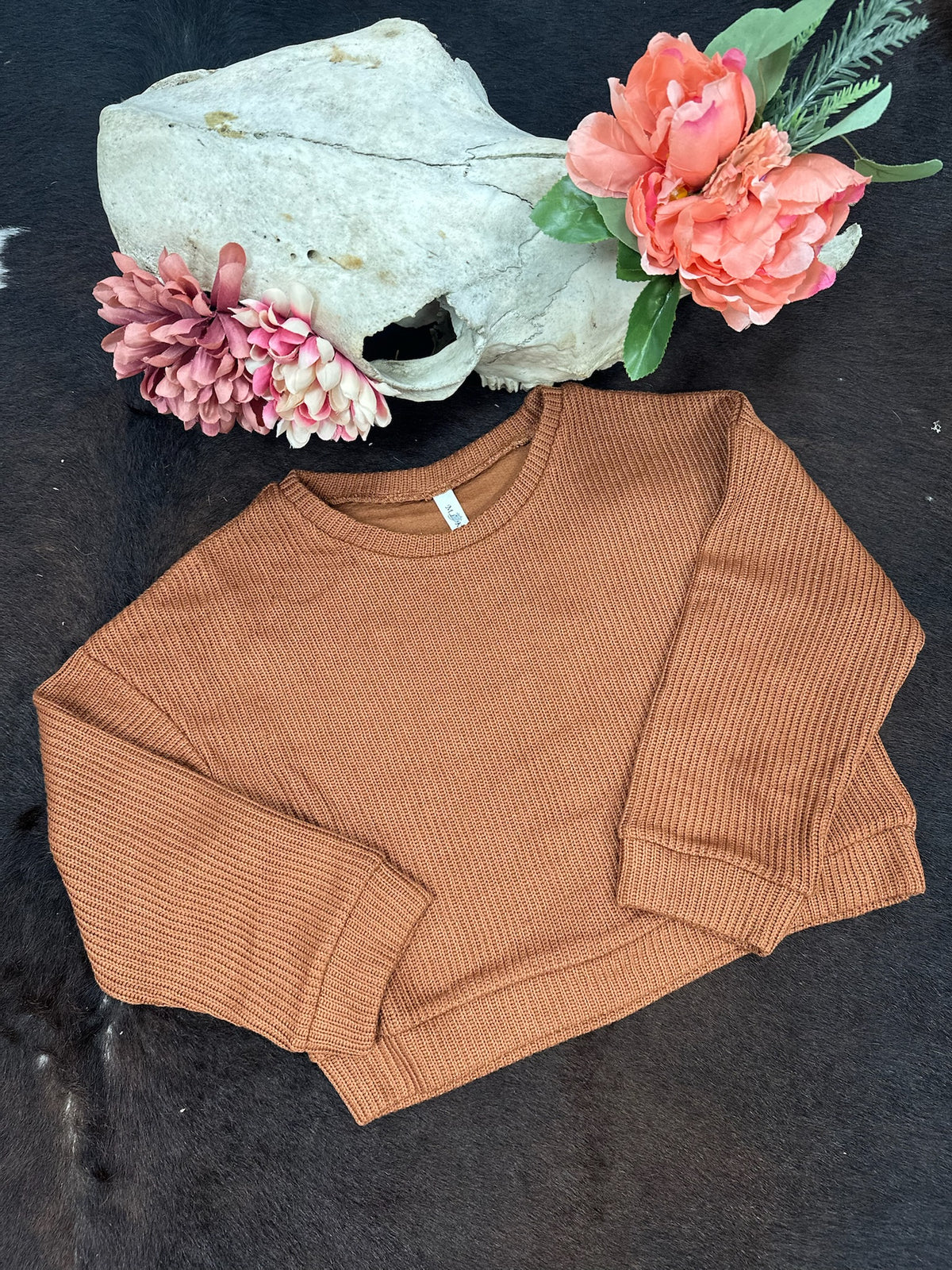 Li'l Britches Rust Cropped Knit Sweater
