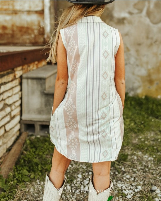 Radiant Spirit Aztec Dress