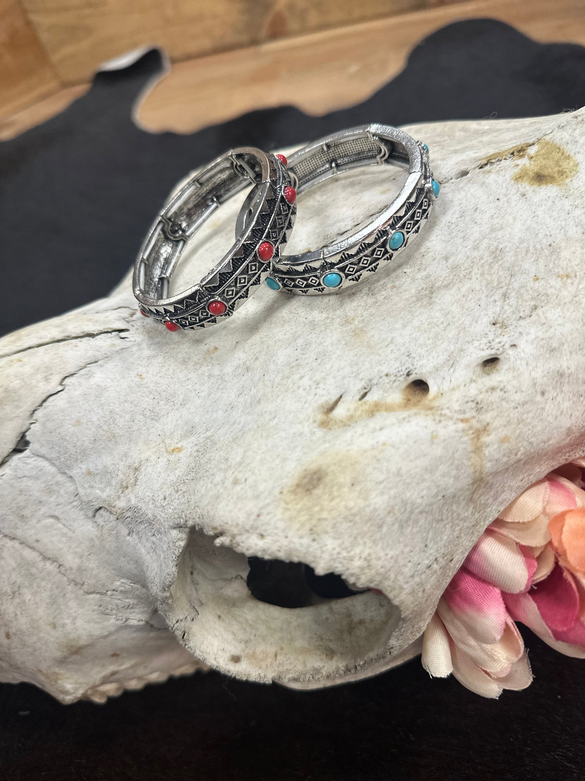 Silver Stone Stretch Bracelet