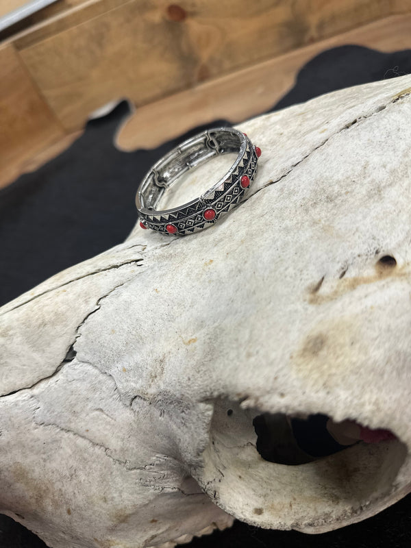 Silver Stone Stretch Bracelet