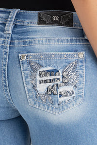 Miss Me Naija Wing Bootcut Jeans