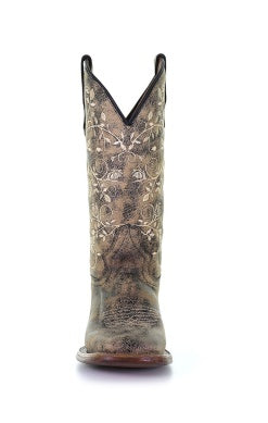Corral Black Floral Boot