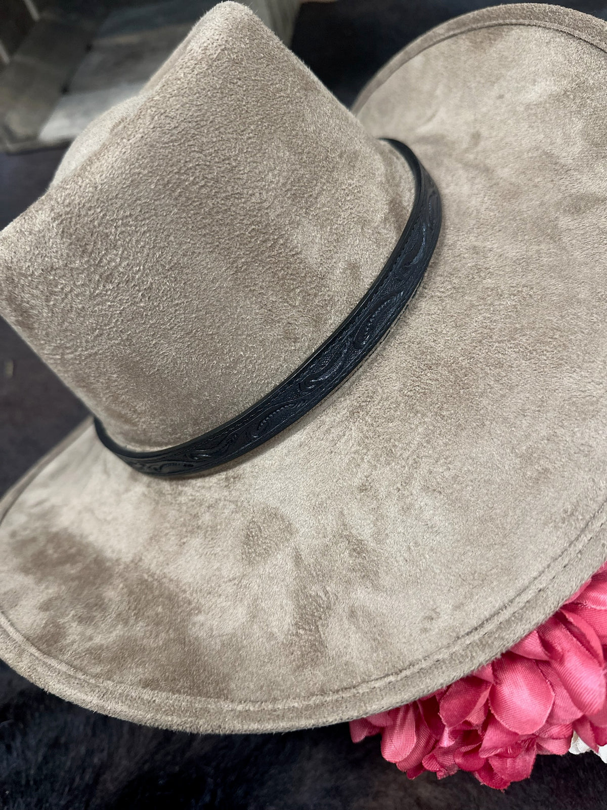 Austin Accent "Artisan Weave" Tooled Black Hat Band