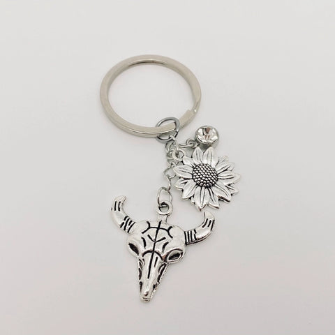 Western Cow Key Ring