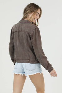 Angie ACID WASH TENCEL JACKET