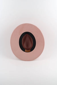 Vegan Suede Rancher Hat - Pale Dusty Rose