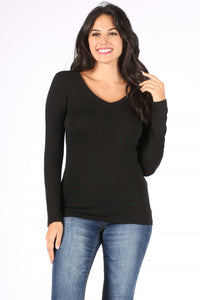 V-Neck Long Sleeve T-shirt