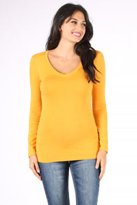 V-Neck Long Sleeve T-shirt