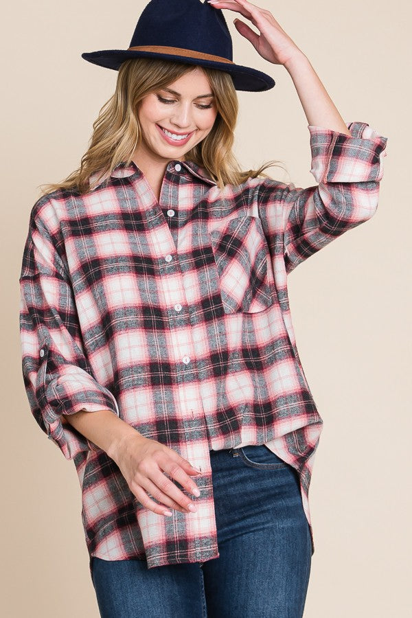 Flannel Button Down Top