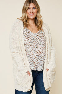 Plus Cream Cardigan