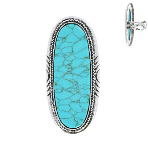Western Turquoise Cuff Ring