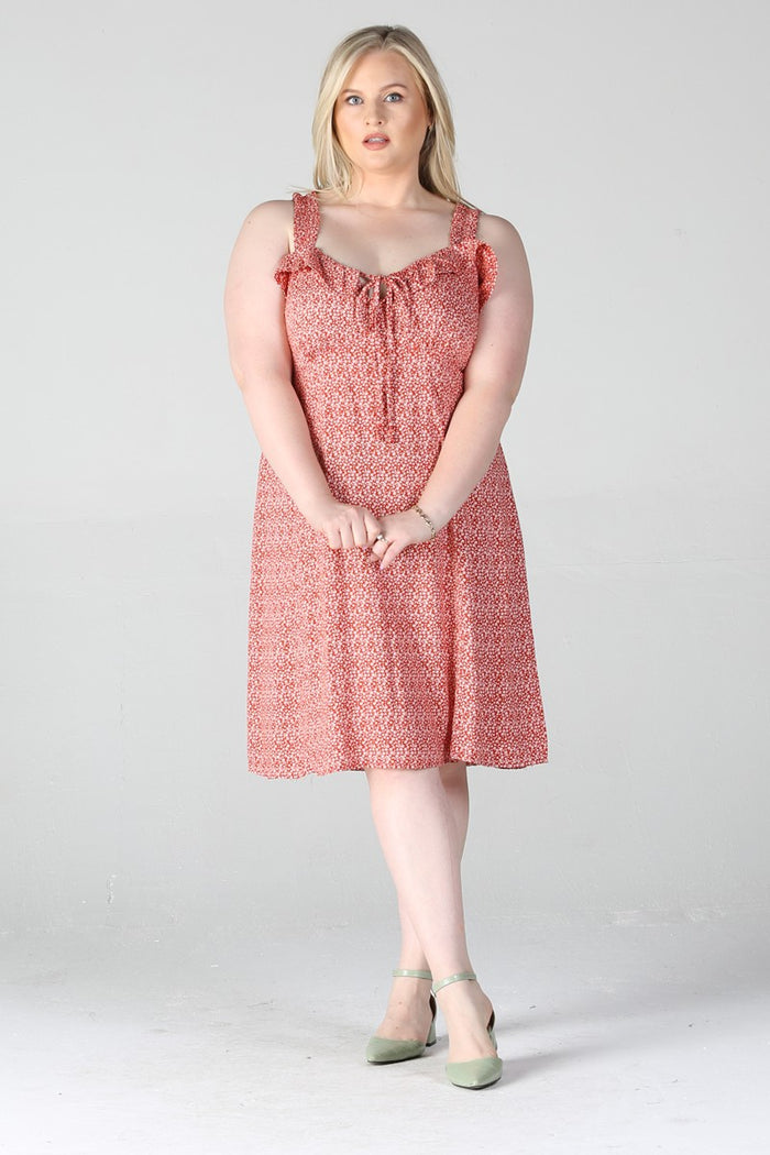 Ruffle Baby Doll Dress Plus