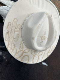 Cacti Custom Burned Hat