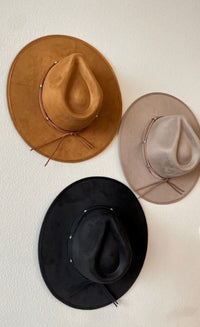 Vegan Suede Fedora Hat