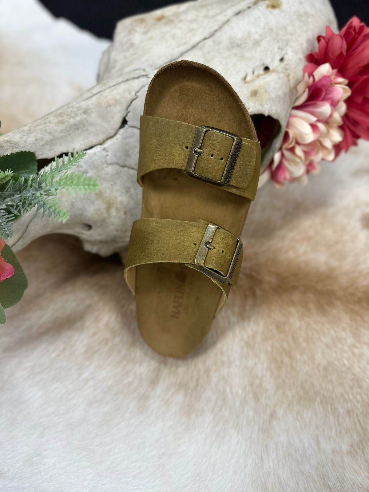 Haflinger Andrea Olive Sandal