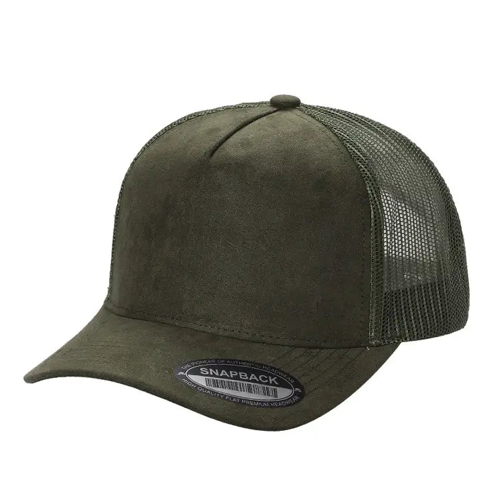 Suede Mesh Trucker Hat