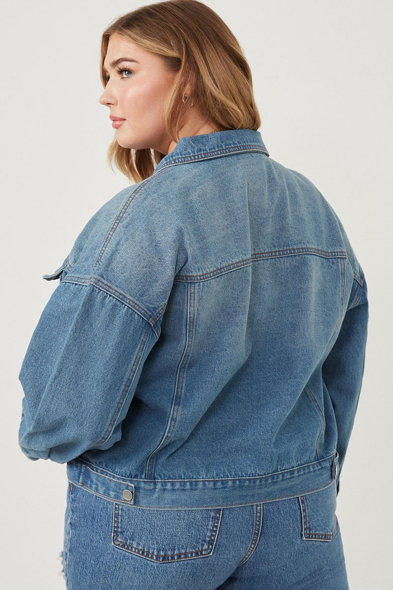 Plus Denim Jacket