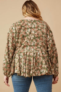 Plus Floral Top