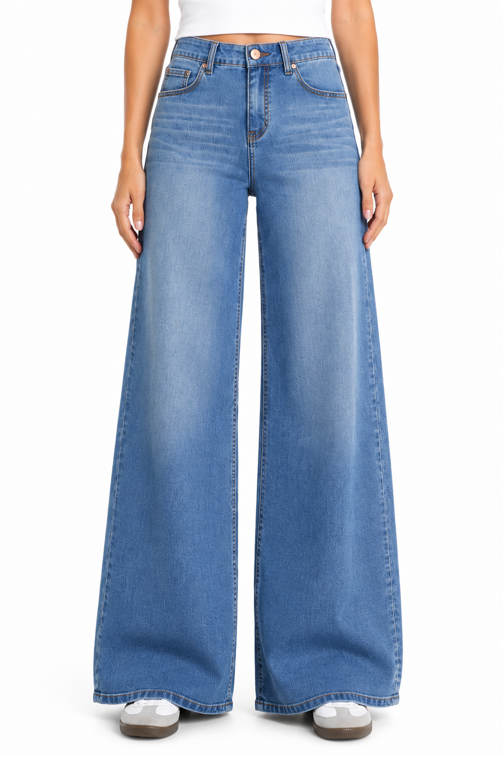 1822 Eco-Friendly Wide-Leg Jeans – 33" Inseam