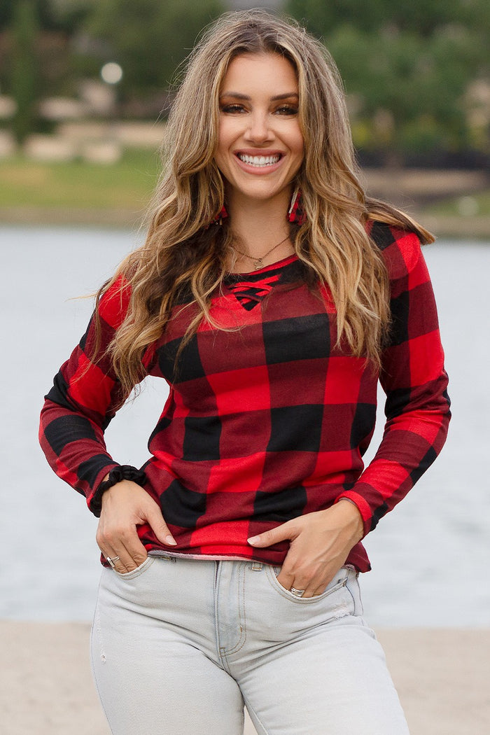 Buffalo Plaid Top