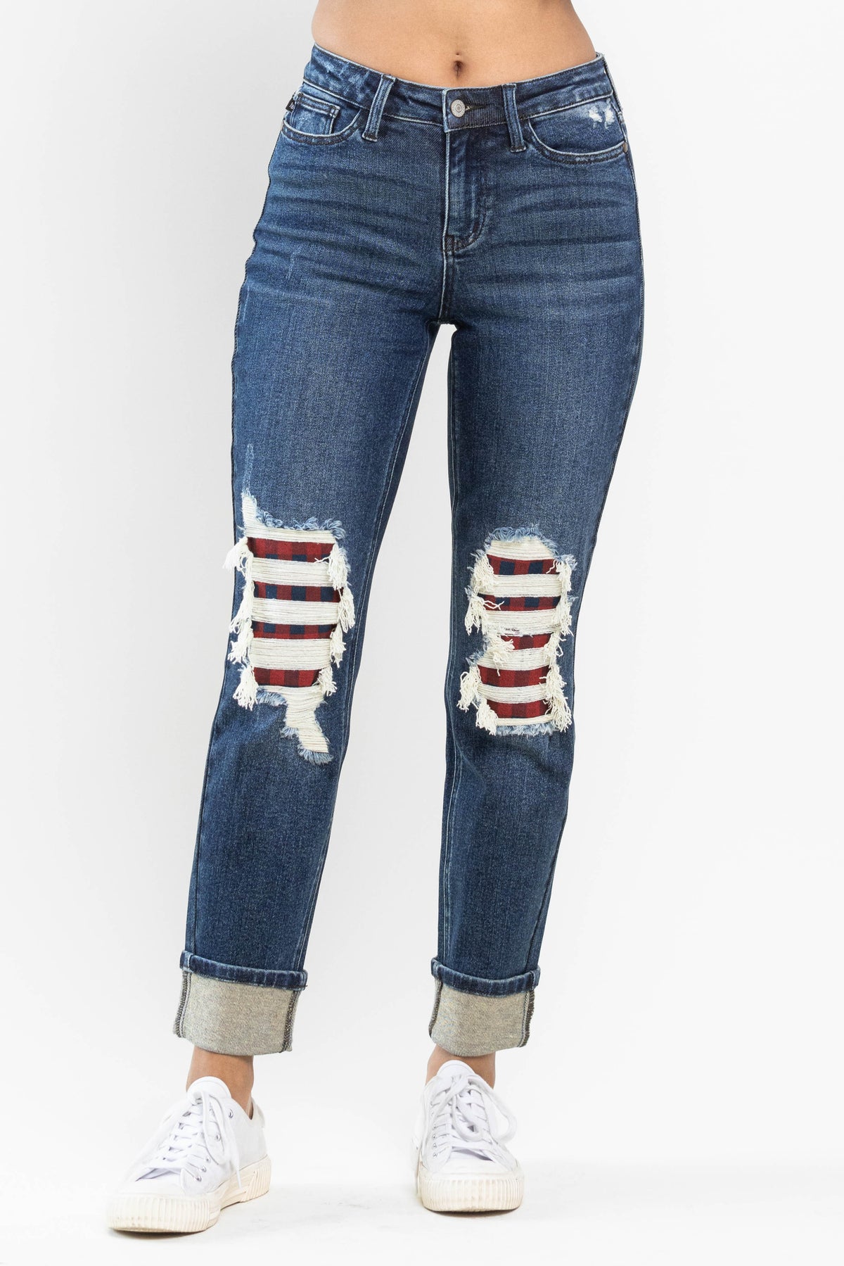 Judy Blue Buffalo Plaid Jeans