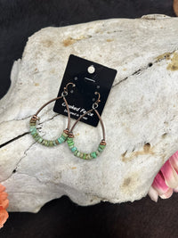 Western Heishi Hoop Earrings