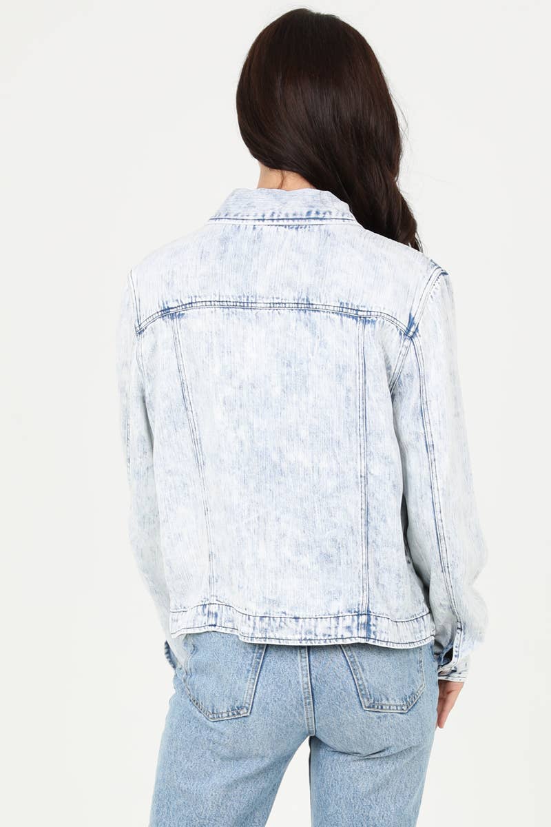Angie ACID WASH TENCEL JACKET