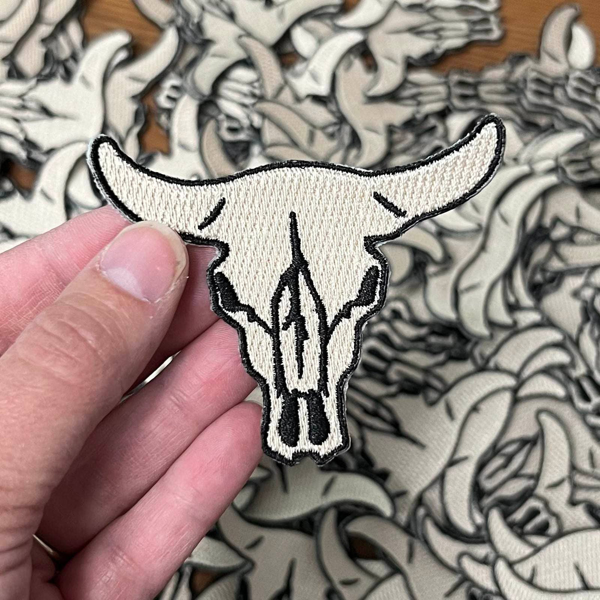 Cow Skull Iron On Patch