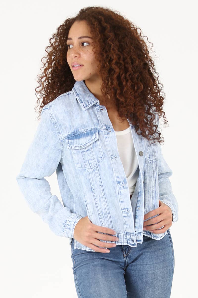 Angie ACID WASH TENCEL JACKET