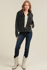 Angie ACID WASH TENCEL JACKET