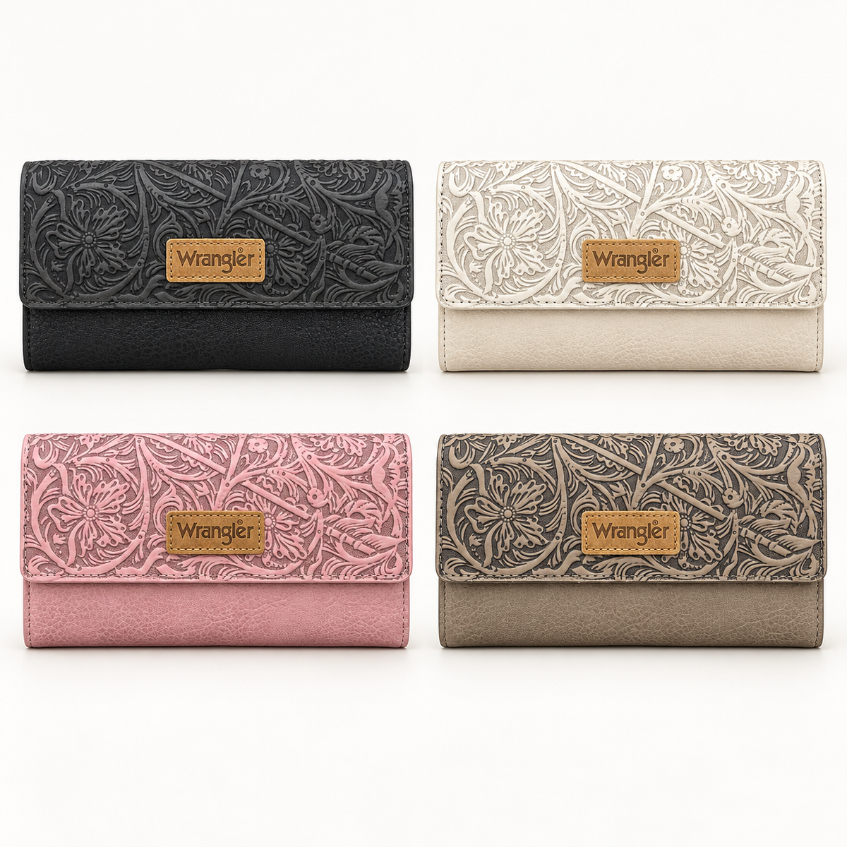 Wrangler Western Floral Embossed Wallets