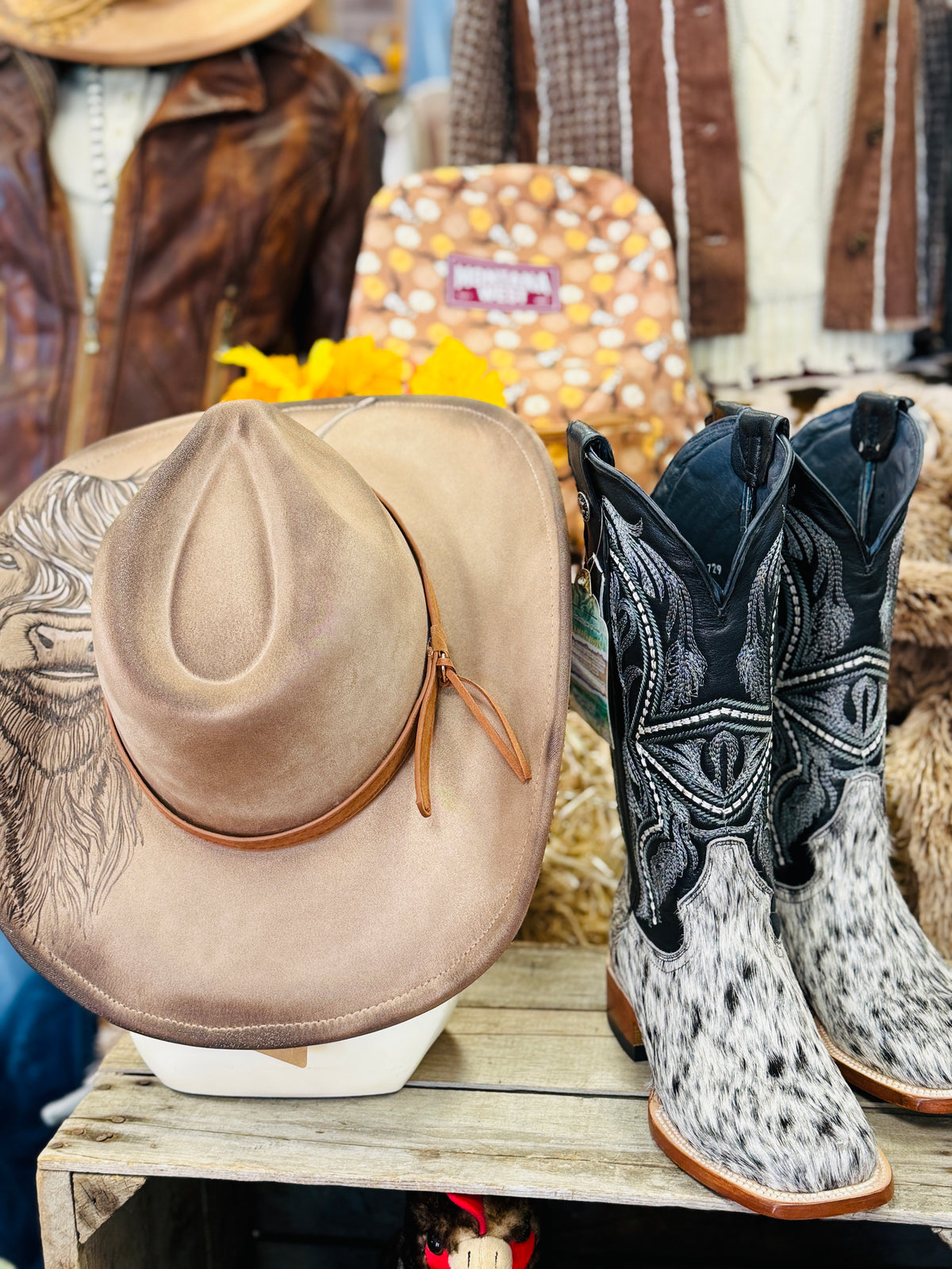 Tanner Mark Cowhide Western Boot