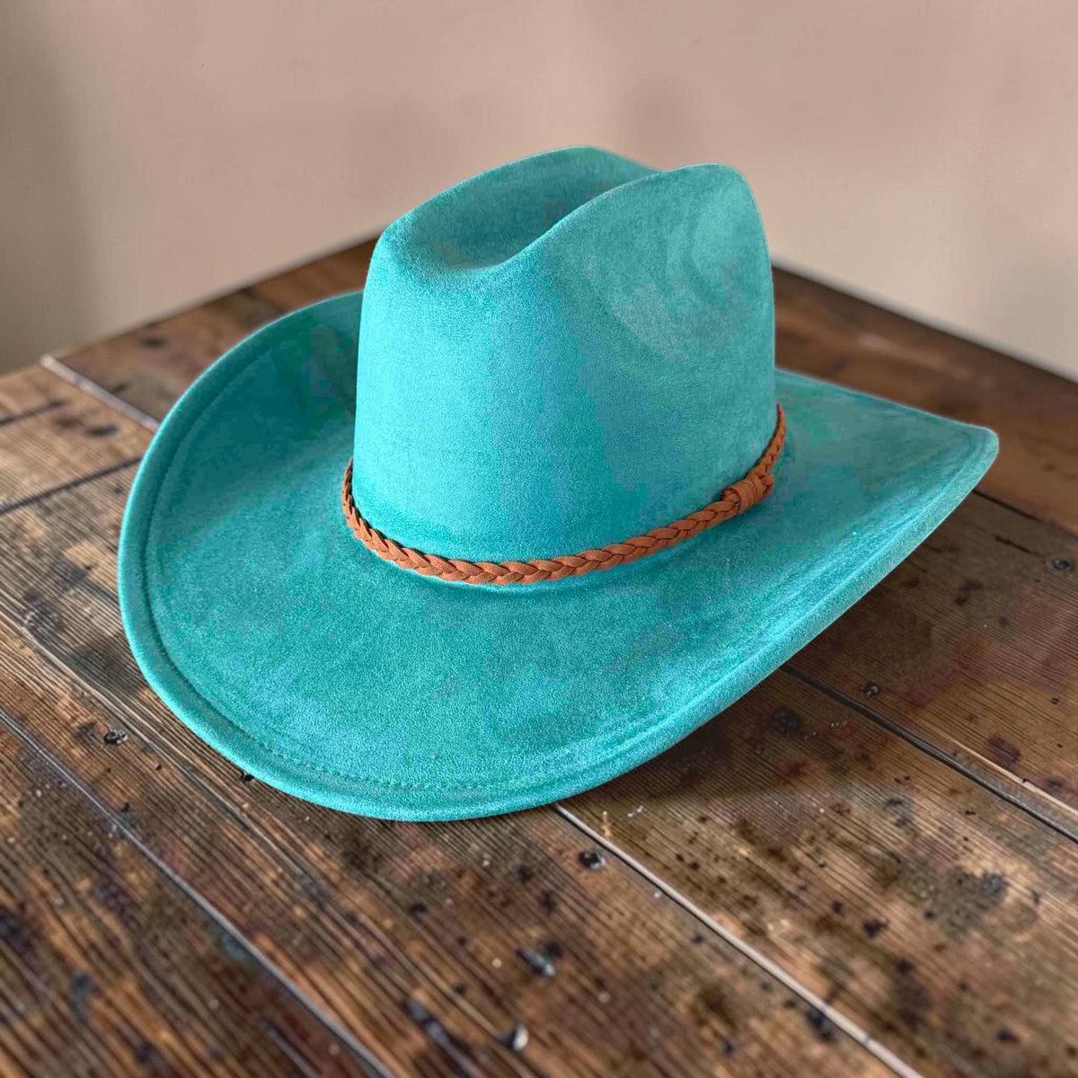 🤠Vegan Suede Cowboy Hat W/ Suede Hat Band
