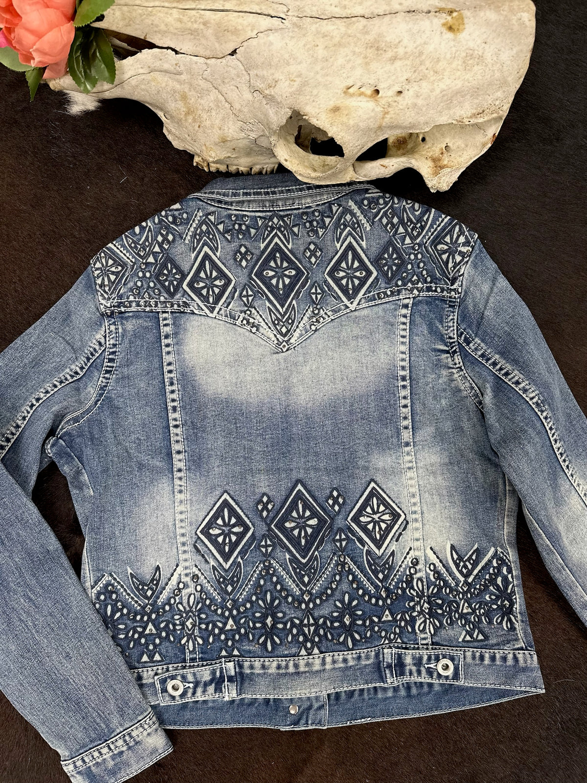 Aztec Charm Denim Jacket