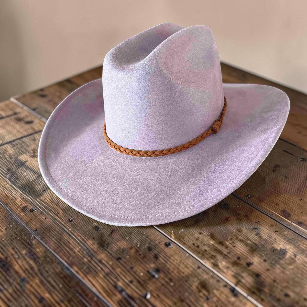 🤠Vegan Suede Cowboy Hat W/ Suede Hat Band
