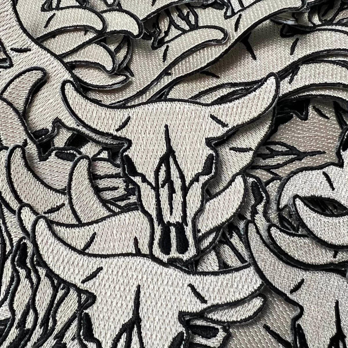 Cow Skull Iron On Patch