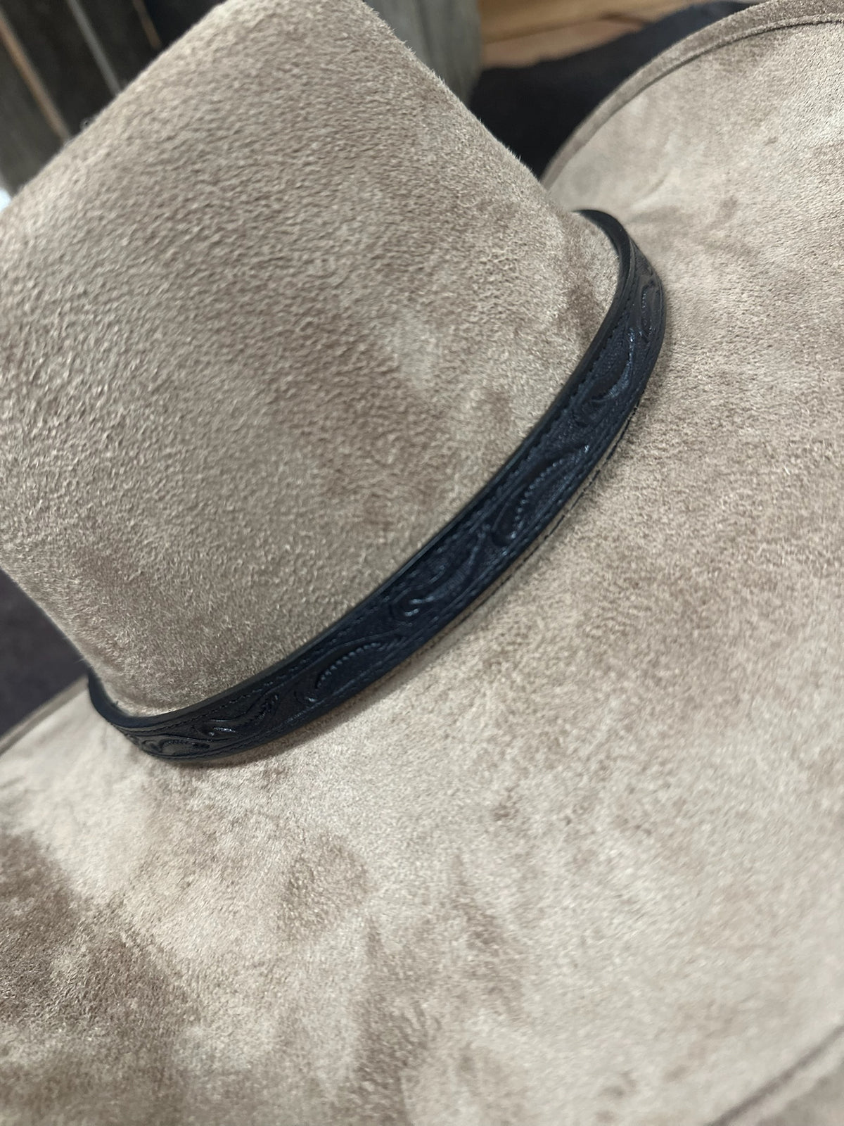 Austin Accent "Artisan Weave" Tooled Black Hat Band