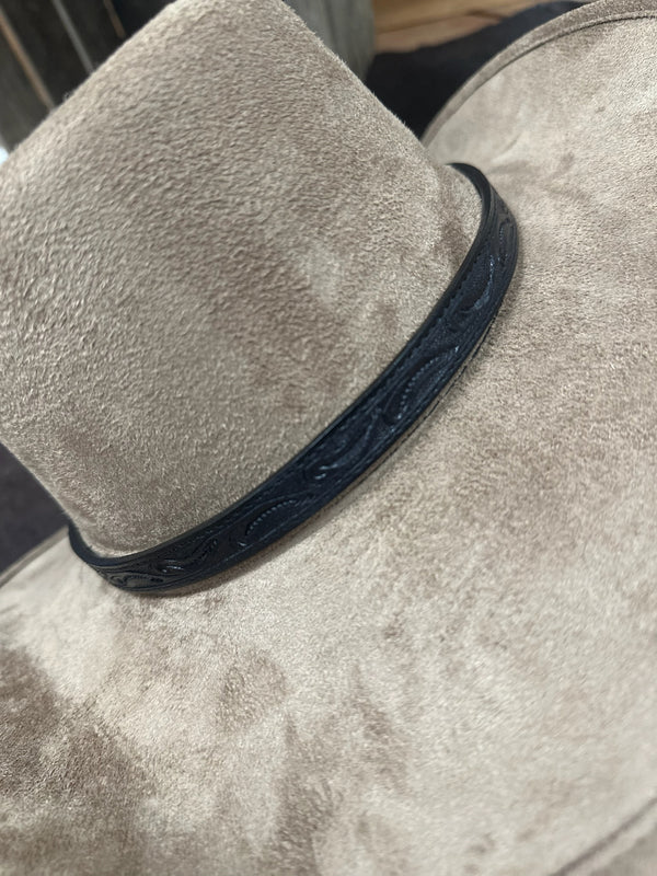 Austin Accent "Artisan Weave" Tooled Black Hat Band