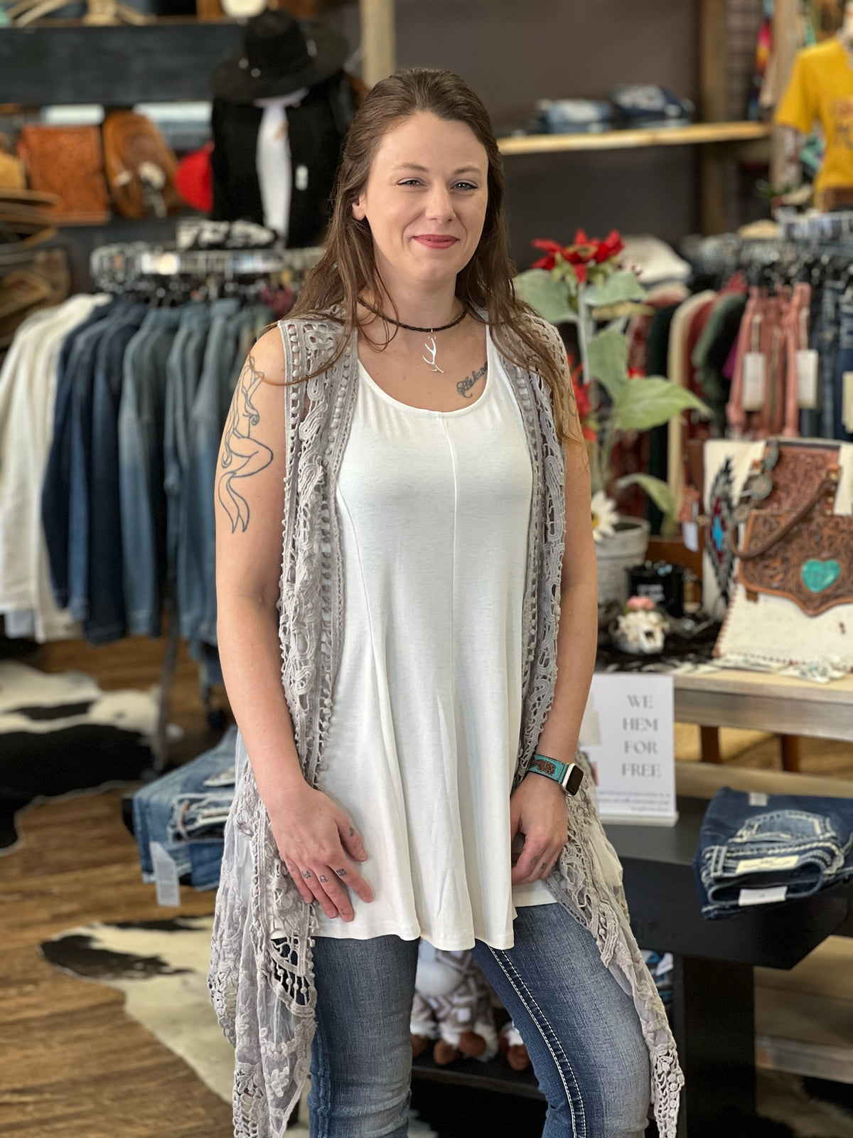 Ivory Tunic with Pockets