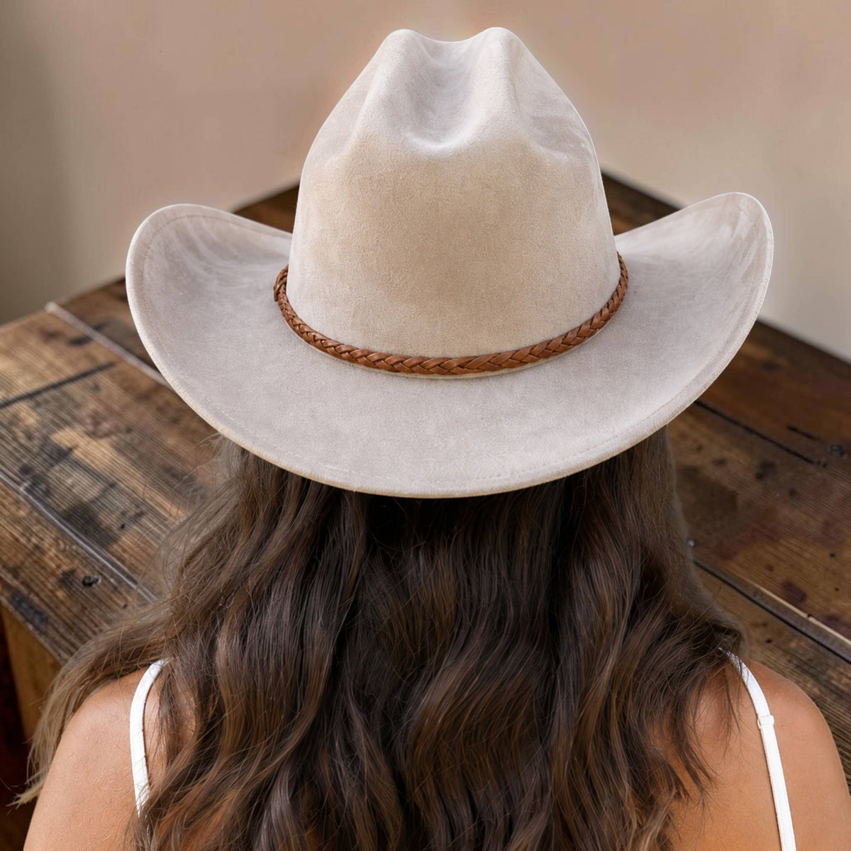 🤠Vegan Suede Cowboy Hat W/ Suede Hat Band
