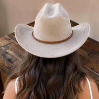🤠Vegan Suede Cowboy Hat W/ Suede Hat Band